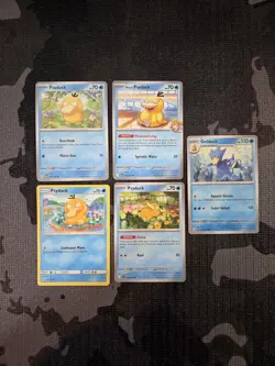 5 x Psyduck Pokemon Card Lot - Image 1