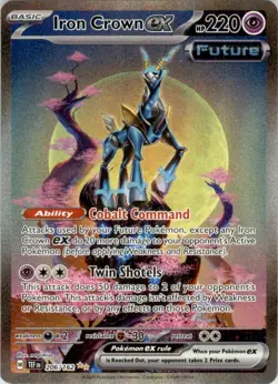 2024 Pokemon Scarlet & Violet Series - Temporal Forces #206 Iron Crown ex - Image 1