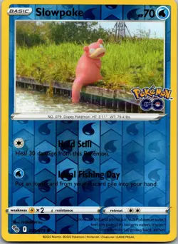 Slowpoke 019/078 - Pokemon GO Pokemon TCG NM Reverse Holofoil - Image 1