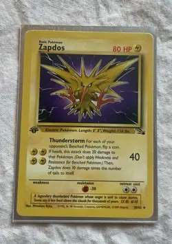 Pokemon Zapdos 1st Edition Fossil 30/62 non holo - Image 1