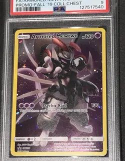 2019 POKEMON SM BLACK STAR PROMO #SM228 FULL ART/ARMORED MEWTWO PSA 9 - Image 2