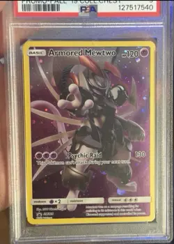 2019 POKEMON SM BLACK STAR PROMO #SM228 FULL ART/ARMORED MEWTWO PSA 9 - Image 5
