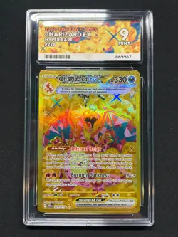 Pokemon TCG Charizard ex Full Art Gold 228/197 Obsidian Flames Ace 9 - Image 1