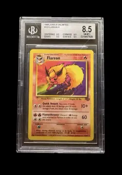 Pokemon 1999 Jungle Unlimited #19 Flareon BGS 8.5 - Image 1