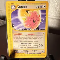 Pokemon Clefable Rare 041/165 Expedition Base Set Regular 70 HP Doubleslap 2002 - Image 1
