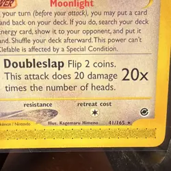 Pokemon Clefable Rare 041/165 Expedition Base Set Regular 70 HP Doubleslap 2002 - Image 2