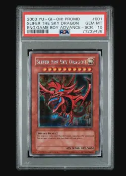 2003 YUGIOH GBI-001 SLIFER THE SKY DRAGON SECRET RARE HOLO PSA 10 - Image 1