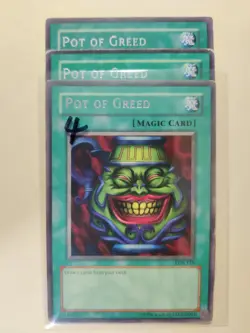3x Pot of Greed LOB-119/EN119 Unlimited LP/HP - Image 1