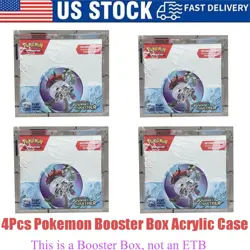 4Pack Pokemon Magnetic Booster Box Acrylic Case Pokemon Card Protective US STOCK - Image 1