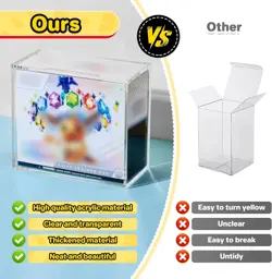4Pack Pokemon Magnetic Booster Box Acrylic Case Pokemon Card Protective US STOCK - Image 3