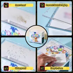 4Pack Pokemon Magnetic Booster Box Acrylic Case Pokemon Card Protective US STOCK - Image 4