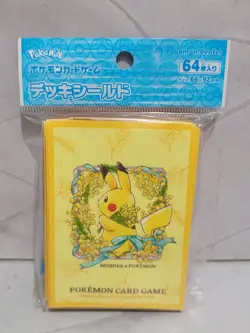Japanese Pokemon Center Mimosa e Pikachu Card Deck Sleeves 64 count NEW Sealed - Image 1