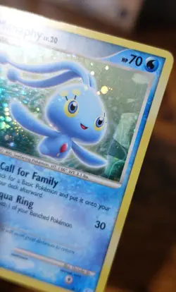 Manaphy 4/12 Holo Additional white Ink + Holobleed Error Pokemon Card LP-PL - Image 3