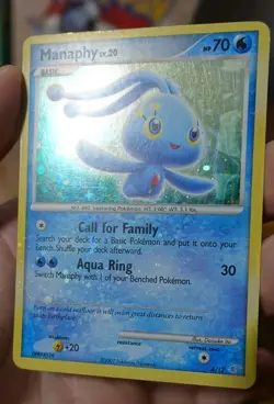 Manaphy 4/12 Holo Additional white Ink + Holobleed Error Pokemon Card LP-PL - Image 4