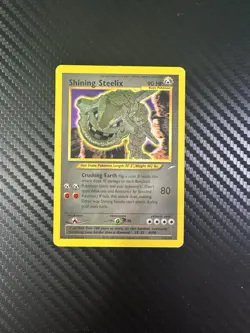 Pokemon TCG Shining Steelix Card Neo Destiny Series 112/105 (Lightly Played) - Image 1