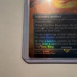 THE ONE RING- Mythic, FOIL, Borderless MTG: The Lord Of The Rings LTR 0451 - Image 5