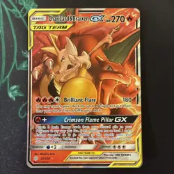 CHARIZARD & BRAIXEN GX 22/236 HOLO GX RARE COSMIC ECLIPSE POKEMON NM - Image 1