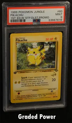 Pokemon Promo Pikachu Jungle 1st Ed. W Stamp PSA 9 (7616) 60/64 - Image 1
