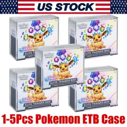 1-5X POKEMON Elite Trainer Box Acrylic Case ETB Protector Magnetic Lid US STOCK - Image 1