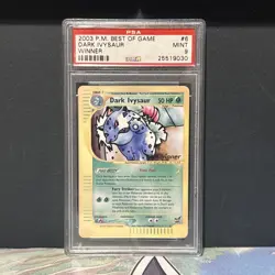 2003 Pokemon Best Of Game Promo Winner Dark Ivysaur 6 #6 PSA 9 MINT See Desc - Image 1