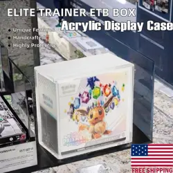 Pokemon Elite Trainer ETB Box Protector Magnetic Top Acrylic Display Case UV US - Image 1