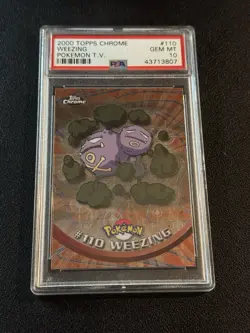 PSA 10 Gem Mint Pokemon Weezing 2000 Topps Chrome #110 - Image 1