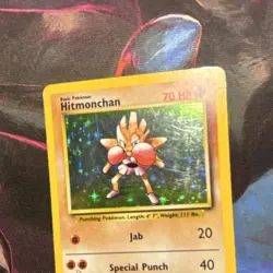Pokemon Hitmonchan 7/102 Base Set Holo Rare WOTC Vintage LP - Image 2