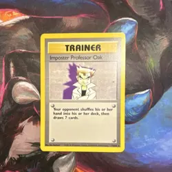 Pokemon Imposter Professor Oak 73/102 Trainer Base Set Rare WOTC Vintage LP - Image 1