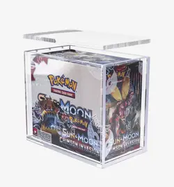Pro-Safe Acrylic Display Hard Case Pokemon Booster Box Magnetic Lid US STOCK - Image 1