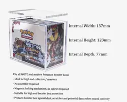Pro-Safe Acrylic Display Hard Case Pokemon Booster Box Magnetic Lid US STOCK - Image 3