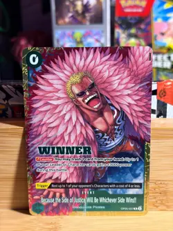 BECAUSE THE SIDE (WINNER PACK 2025) OP05-037 Promo Foil One Piece TCG NM - Image 1