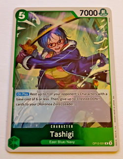 One Piece Card Game Tashigi OP12-031 Rare East Blue Navy 7000 Power Bandai NM - Image 1