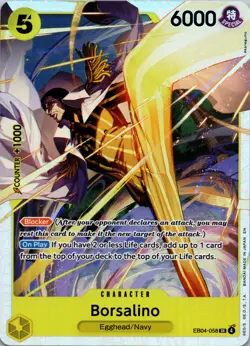 One Piece Borsalino Foil SR EB04-058 OP15 Adventure on Kami's Island NM - Image 1