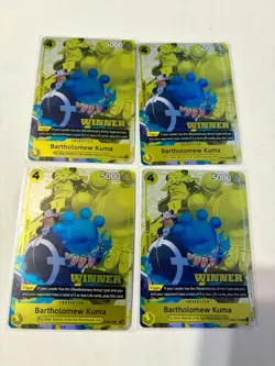4x Bartholomew Kuma WINNER CHAMPIONSHIP ALT ART OP09-108 ONE PIECE TCG LP - Image 1