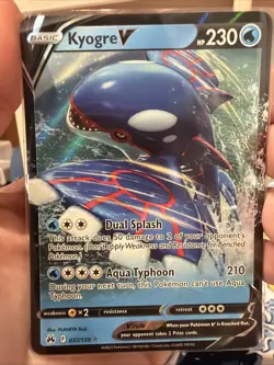 Pokemon Kyogre V Ultra Rare Holo Crown Zenith 037/159 English TCG Card - Image 1
