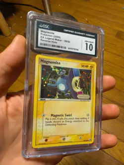 CGC 10 GEM MINT Magnemite EX Legend Maker Pokemon 59/92 2006 Card - Image 2