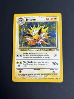 Jolteon 4/64 Jungle Unlimited WOTC Holo Rare Pokemon Card HP - Image 1