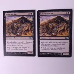2x Relentless Rats M11 M/NM MTG Magic the Gathering Cards Regular - Image 1