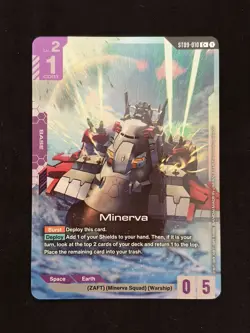 Gundam Card Game: ST09 Minerva Full-art Foil Base (ST09-010 C+) - Image 1