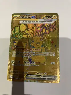 Pikachu EX Gold Prismatic Evolutions Card 179/131 Mint Condition - Image 1