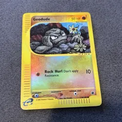 Pokemon Geodude Holo 110/165 Expedition Base Set 50 HP 10 Attack 2002 Card - Image 1