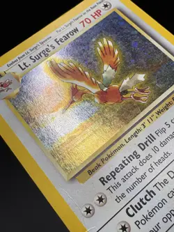 LT. SURGE'S FEAROW 7/132 HOLO RARE GYM HEROES POKEMON UNLIMITED HOLO MP - Image 4