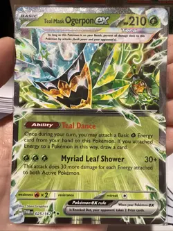 TEAL MASK OGERPON EX 025/167 Twilight Masquerade Double Rare Ultra Rare Pokemon - Image 1