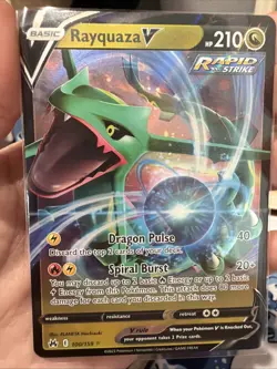 Rayquaza V 110/203 Full Art Ultra Rare - 2021 Pokemon Evolving Skies NM - Image 1