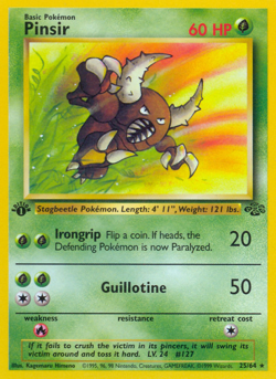 Pinsir 25/64 Rare Jungle Pokemon Unlimited Moderately Played - Image 1