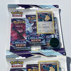 Pokemon TCG Chilling Reign 3 Pack Blister Snorlax Promo Sealed Lot Of 2 Bundle - Image 2