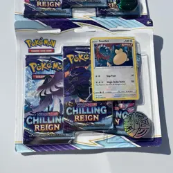 Pokemon TCG Chilling Reign 3 Pack Blister Snorlax Promo Sealed Lot Of 2 Bundle - Image 3