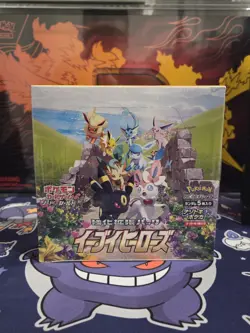 Pokemon TCG Japanese Sword & Shield Eevee Heroes Booster Box Sealed w/Acrylic - Image 5