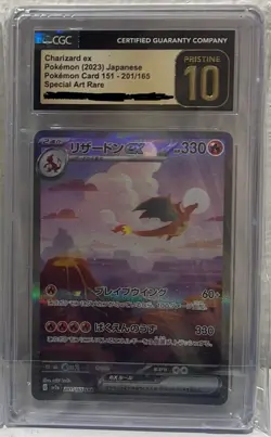Pokemon Charizard ex 151 sv2a Japanese Special Art Rare CGC 10 Pristine POP 617 - Image 1