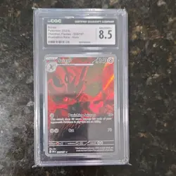 Pokemon Scizor 205/197 SV03: Obsidian Flames Illustration Rare Holo CGC 8.5 - Image 1